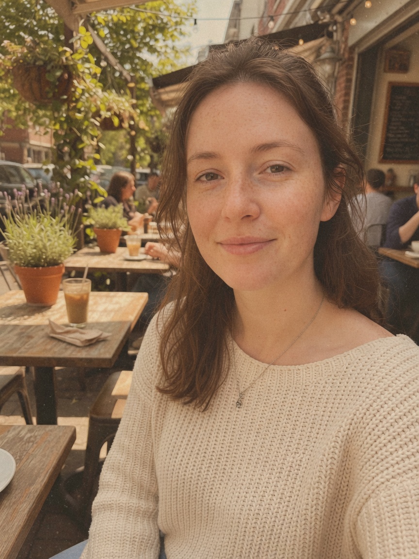 Vintage Instagram color filter on an outdoor portrait before filter remover